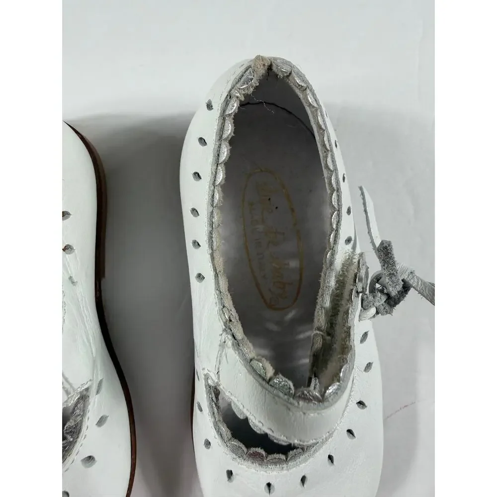 Shoe Be Baby White Leather Cutout Mary Jane Shoes Size 5 (EU 20)